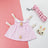 Pink princess costume set for rabbits and guinea pigs, available in 2 styles, image 3