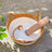 Woven rattan cat bed with cat ears and toy ball, view 9