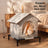 Waterproof insulated pet tent bed, photo from another angle