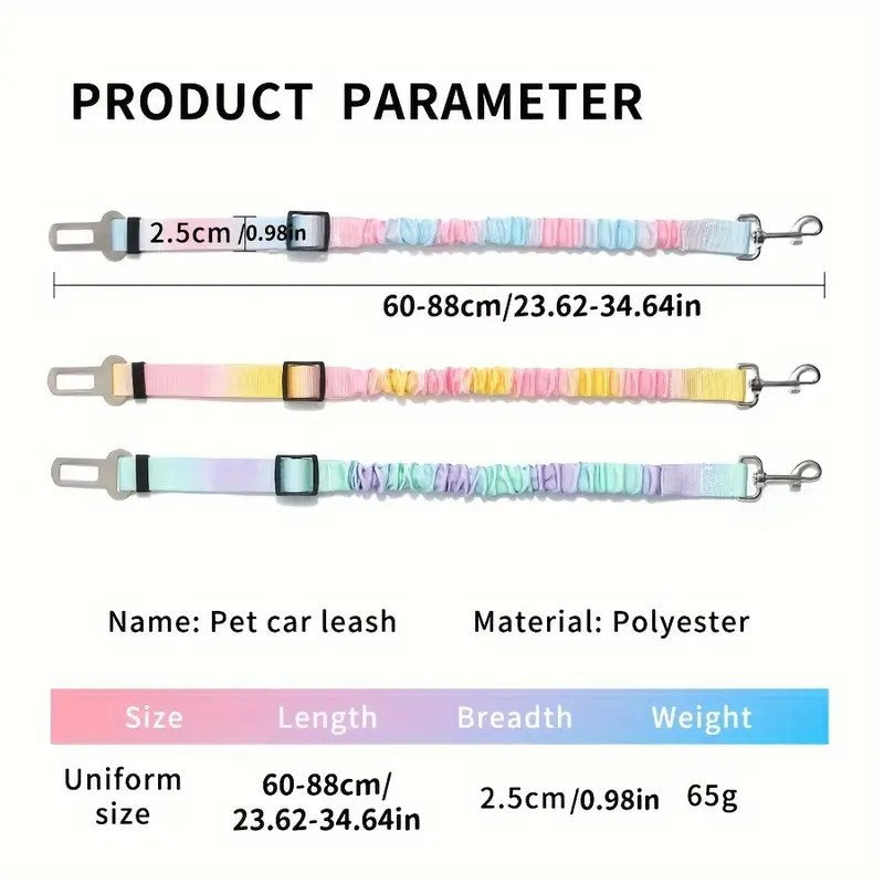 Retractable dog car seat belt lead with buckle clip, product image 4