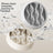 Wave Pattern Slow Feed Pet Bowl in Light Grey or Cream White for Small Dogs and Cats