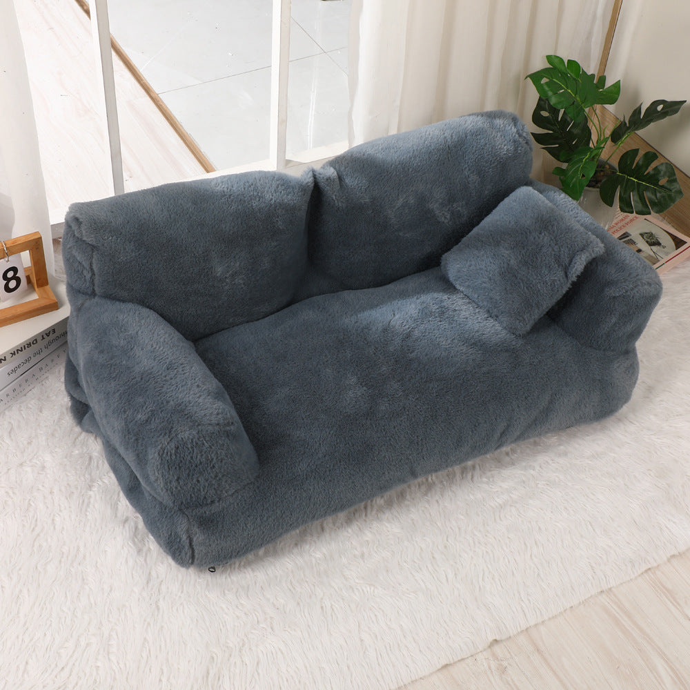 Sofa Style Plush Kennel Bed for Dogs and Cats, S to XXXL