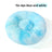 Plush round padded dog and cat bed in Tie-Dye Blue and White