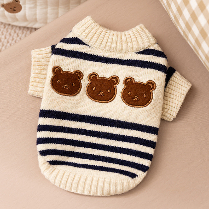 Striped warm jumper for cats and small dogs, available in 4 colours, image 13