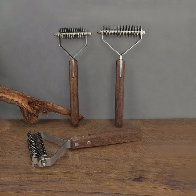 Walnut Wood Pet Comb for Detangling, Single or Double Sided