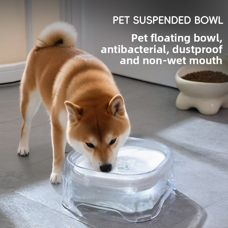 Non-Spill Floating Water Bowl for Dogs with Splash-Proof Design and Filter Pack Options