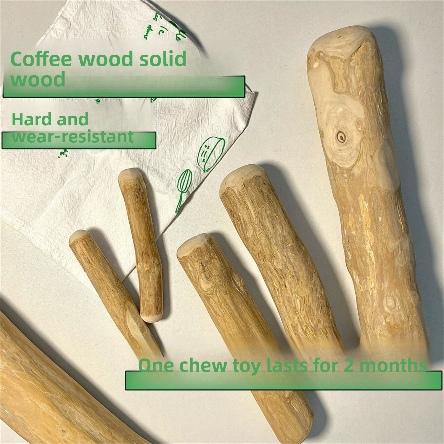 Coffee wood dog chew in small size - view 2