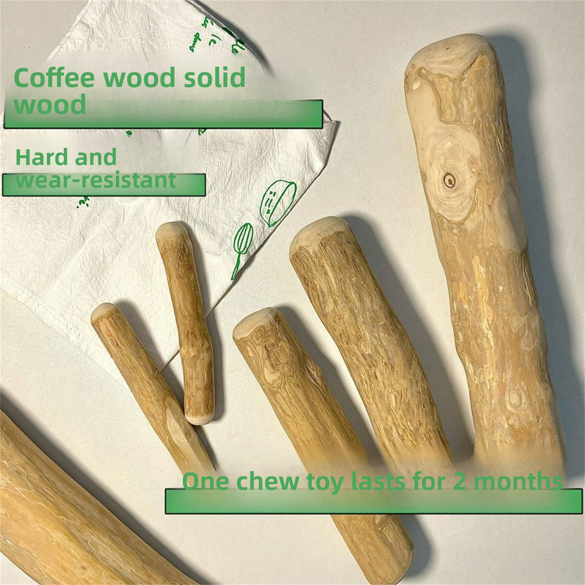 Coffee wood dog chew in small size - view 2