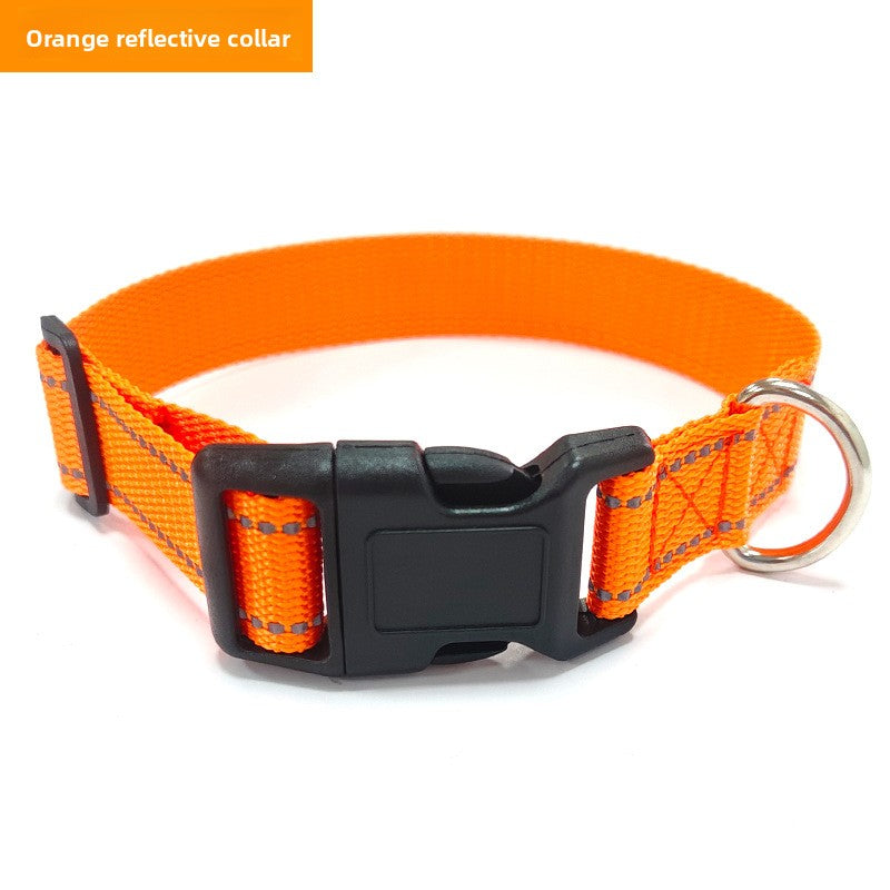Adjustable polyester collar for dogs and cats, 5 sizes available