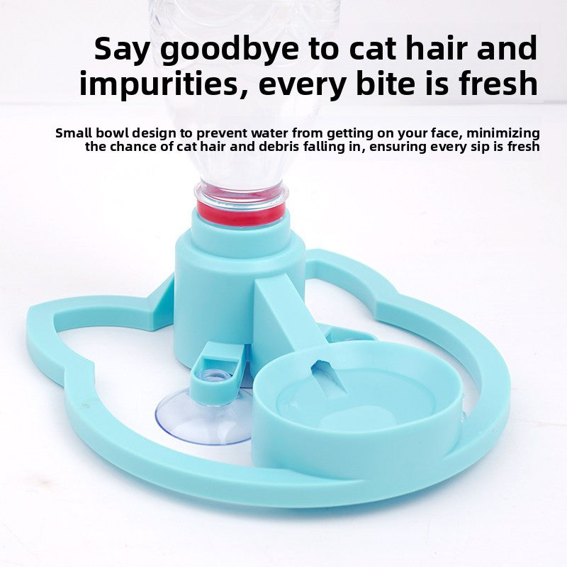 Gravity-Fed Pet Water Dispenser for Standard Water Bottles, No Electricity Needed