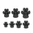 Anti-slip dog paw grip pads pack of four in black, product image 5