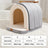 Light grey three sided sponge pet bed, view 6