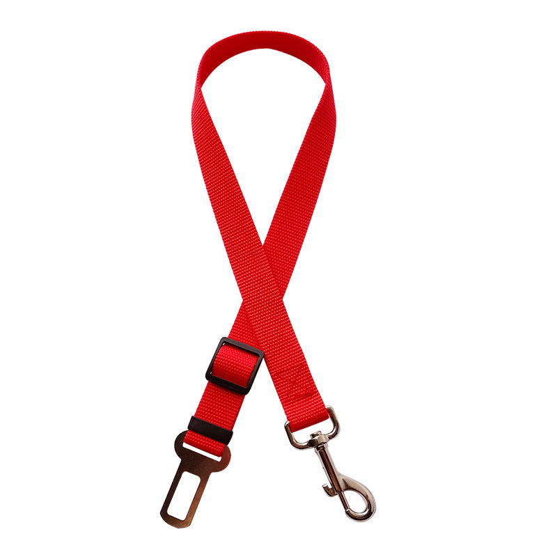 Car seat belt leads for dogs in eight bright colours