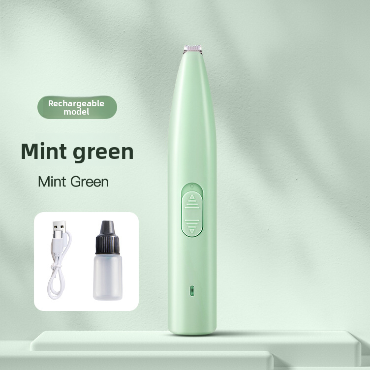 Rounded Blade Paw Hair Trimmer for Dogs and Cats, Battery or USB