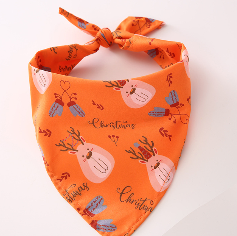 Floral pet bandanas in triangle and square styles