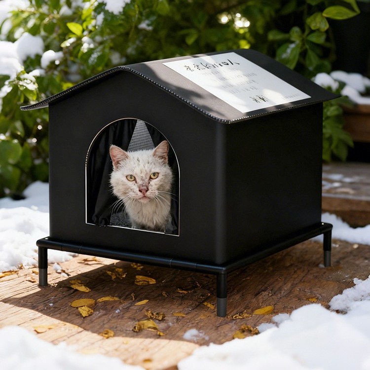 Warm outdoor pet tent with cushion, product detail photo