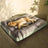 Waterproof flannel dog bed mat in forest green