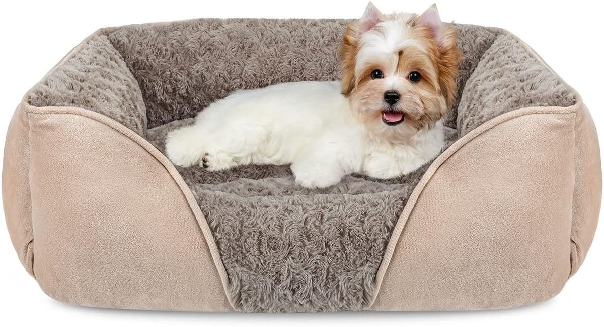 Soft washable pet bed for dogs and cats in Beige
