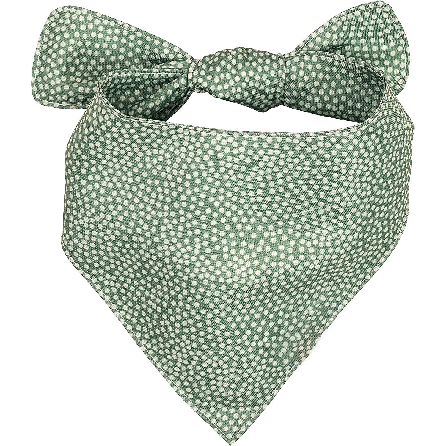 Reversible polyester dog bandana in fun prints in Flowers, side view