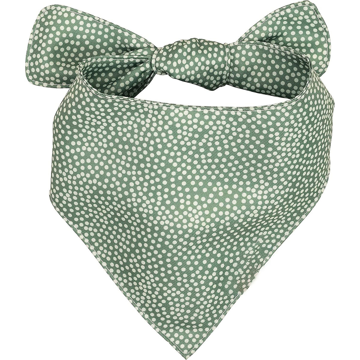Reversible polyester dog bandana in fun prints in Flowers, side view