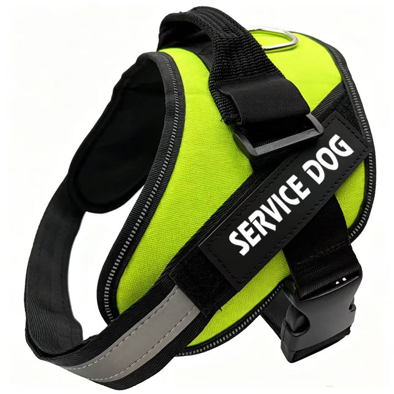Reflective Oxford dog harness with hook and loop patch areas in 16 colour options
