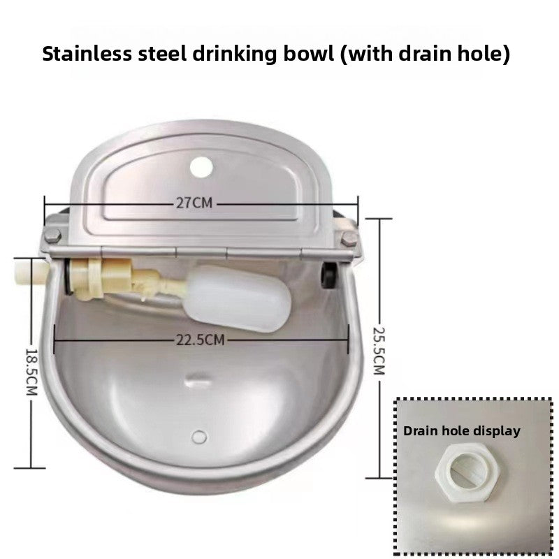 Automatic Livestock Drinking Water Bowl with Float Ball Refill for Cattle and Horses