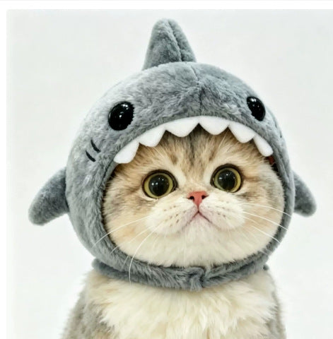 Cute animal headgear hat for cats and small dogs in Panda, side view