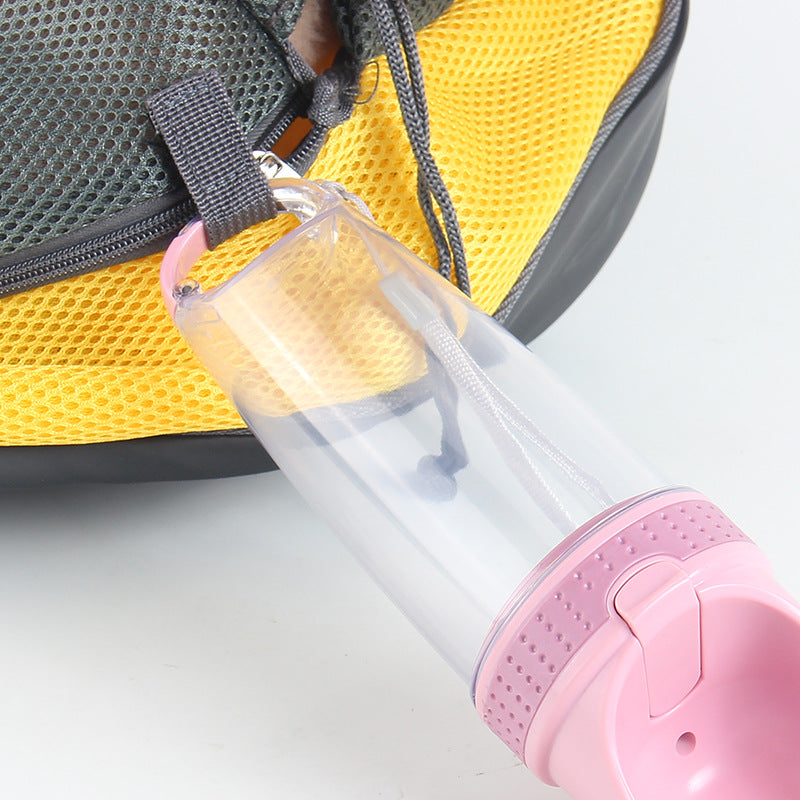 Portable 500ml Dog Water Bowl and Dispenser Cup with Leakproof Seal for Walks and Travel