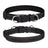 Reflective padded dog collar with locking buckle in Grey Printed, side view