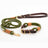 Matching long dog lead and nylon collar with leather detail