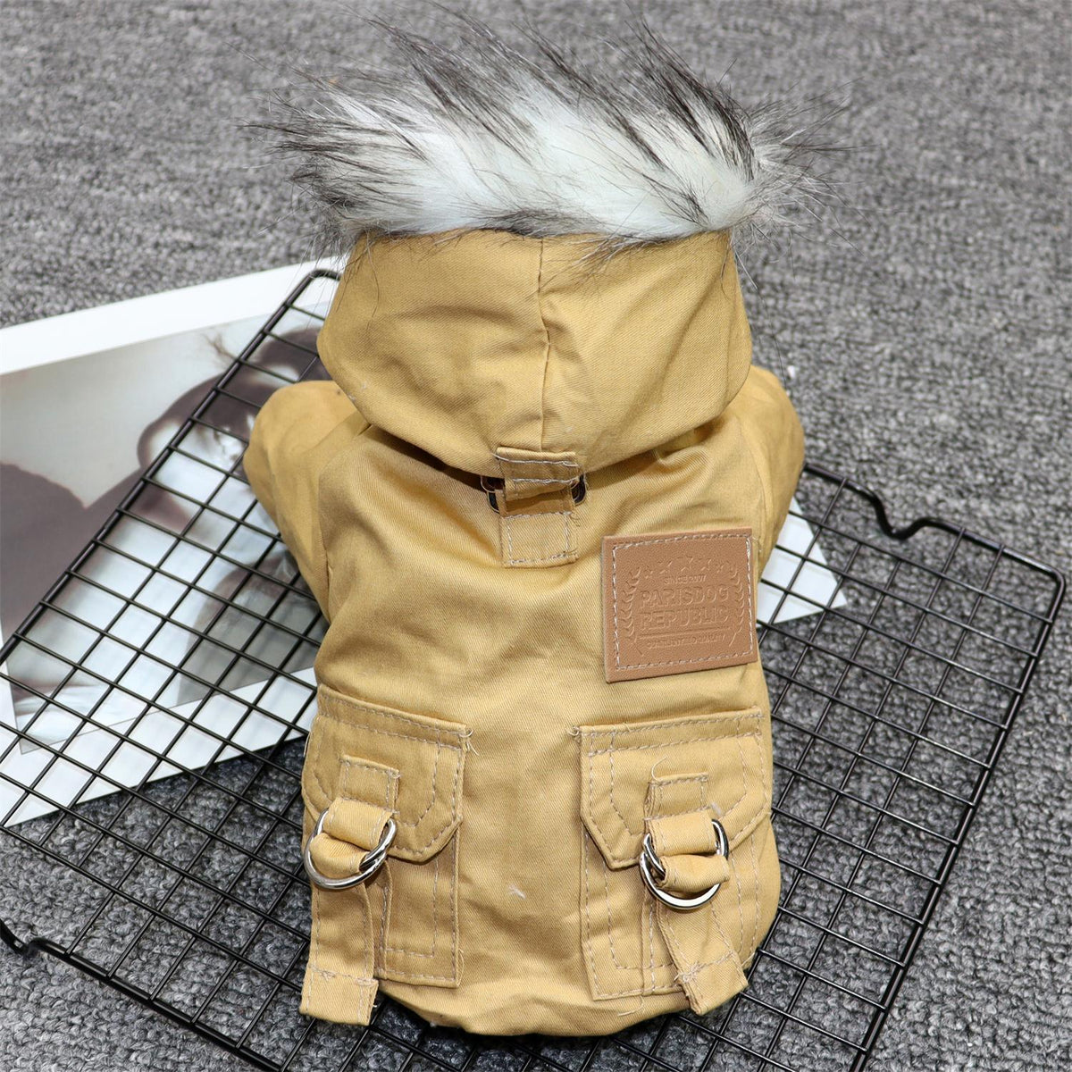 Padded mountain style winter dog jacket, available in 3 colours, image 16