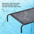 Elevated dog cot bed with removable washable cover, close-up detail view
