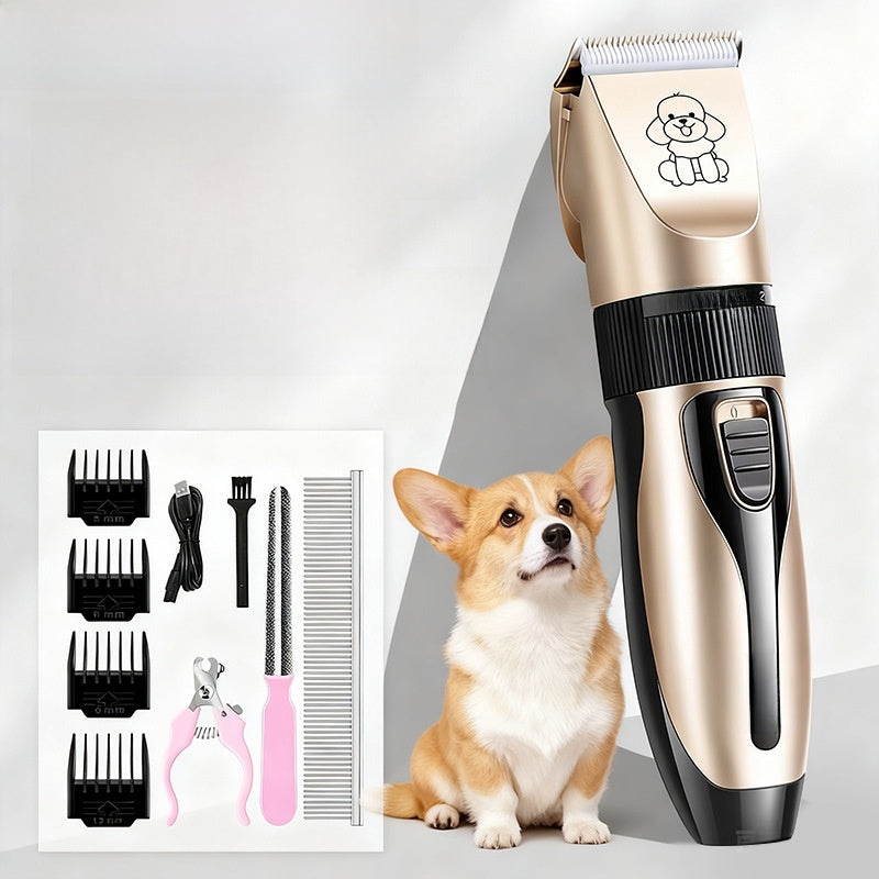 Ceramic Blade Pet Shaver with Guide Combs and Spare Blade Heads