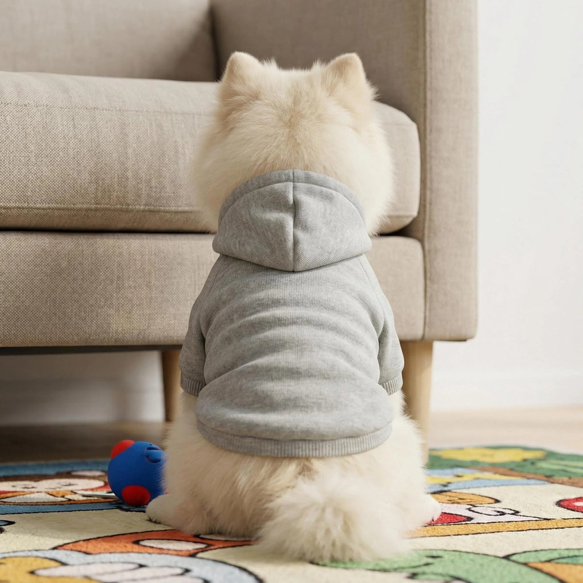 Lightweight Dad print pet hoodies shown in five colours