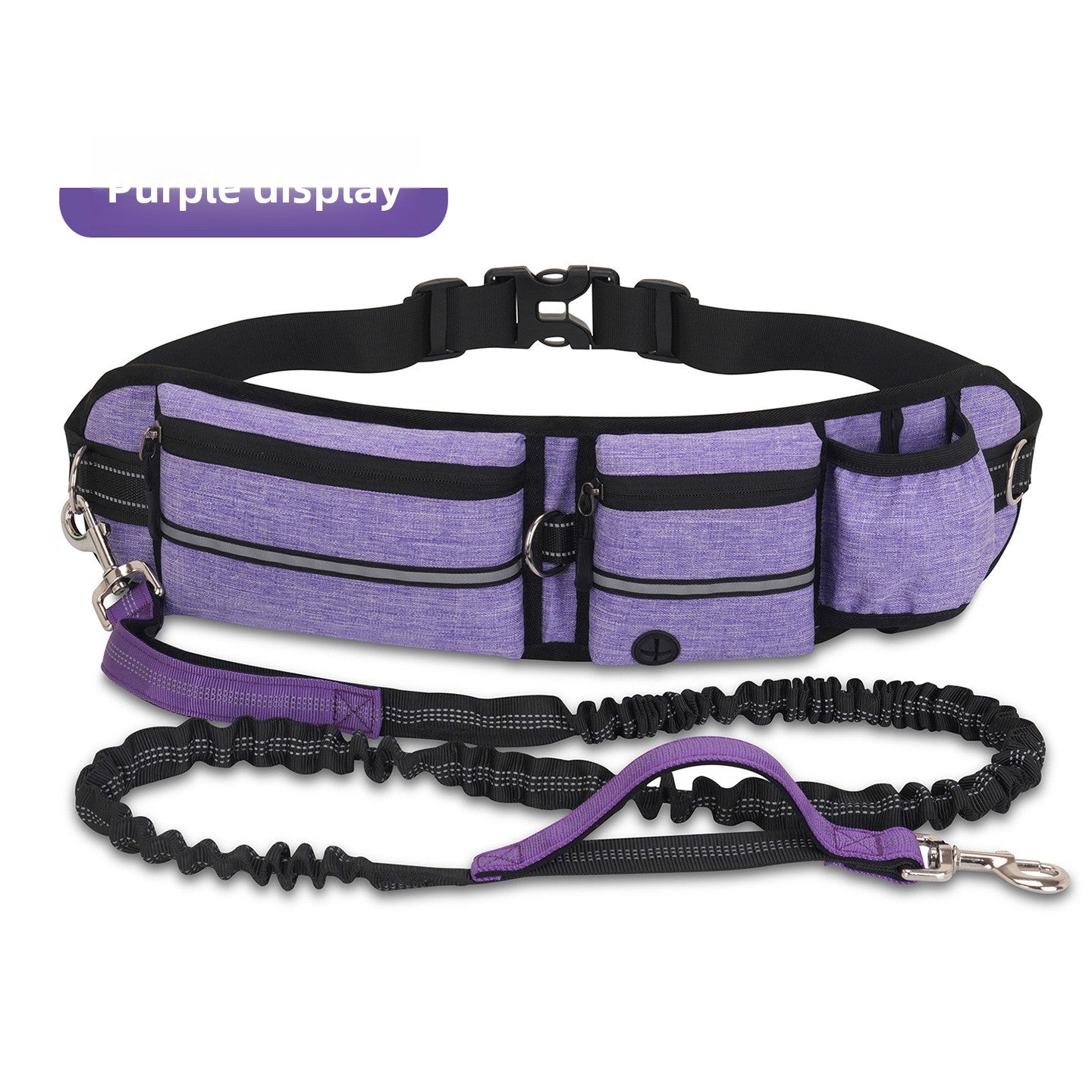Dog walking waist bag with hands free lead and pockets, view 7