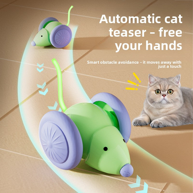 Interactive electric cat toy with motion sensor for indoor cats, view 2