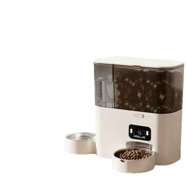 Smart Pet Feeder with 5L Food Hopper, 3L Water Tank, App Control and Optional Video