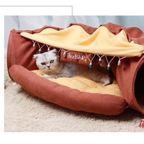 Cat tunnel bed with peep hole, photo 3 of 8