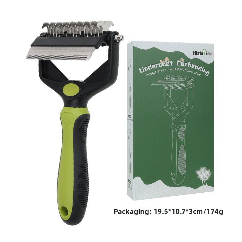 Dog and Cat Grooming Comb, Detangling and Deshedding Undercoat Tool