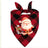 Christmas printed pet bandana for dogs and cats, in use with a pet