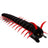 Cat wearing a long red embroidered centipede costume