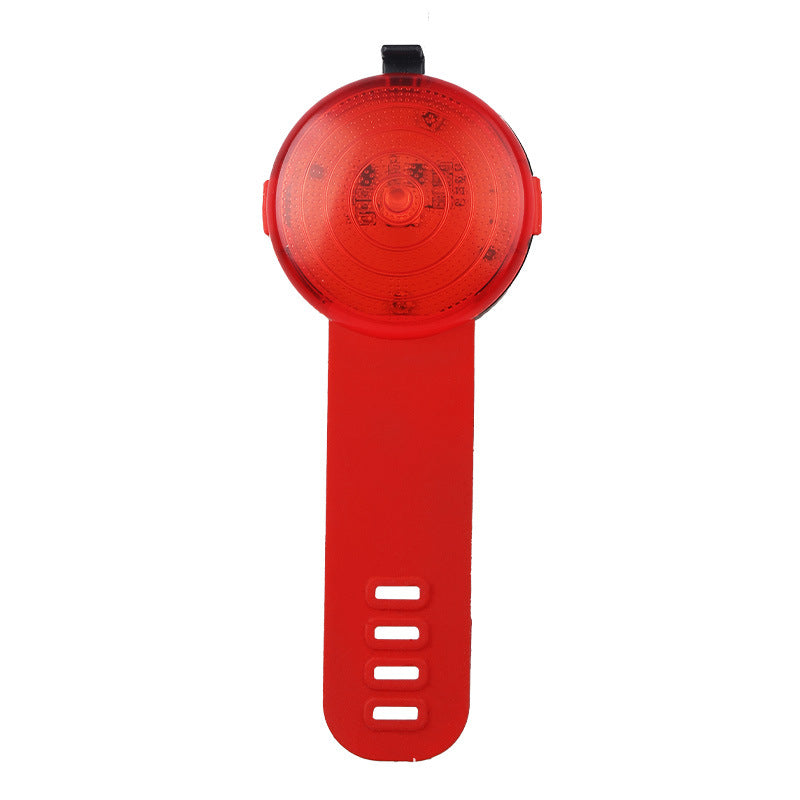 Rechargeable clip-on LED dog collar light in Red Transparent