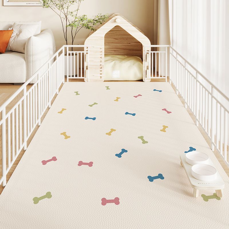 Waterproof PVC dog crate mat in Bone Dot, size 50 x 80cm