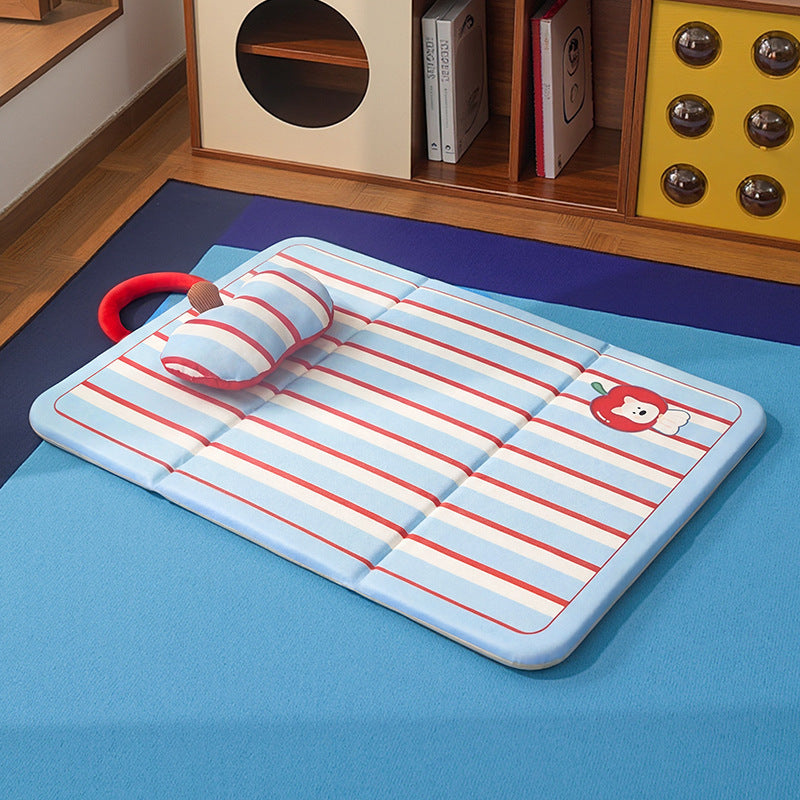 Waterproof double-sided dog print cooling mat for pets, further angle view