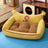 Raised Rim Plush Pet Bed with Blanket Option for Cats and Dogs