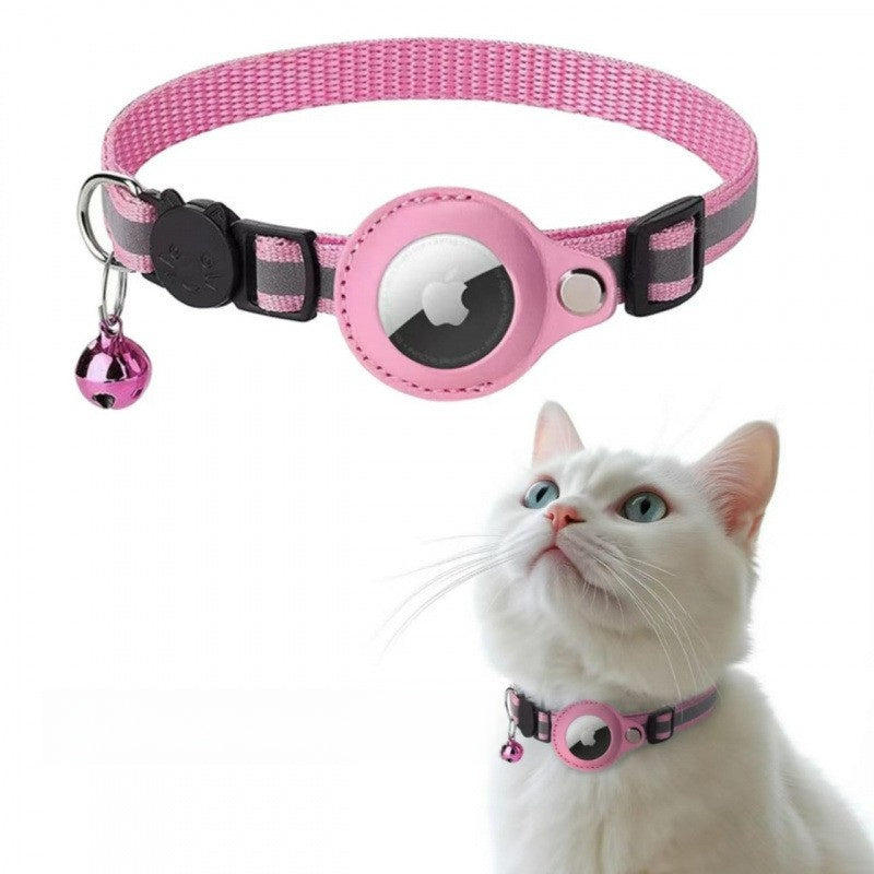 Slim polyester cat collar with bell and AirTag holder, tag not included, product image 7