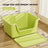 Extra Large Semi-Enclosed Cat Litter Box with Scoop, Thick PP