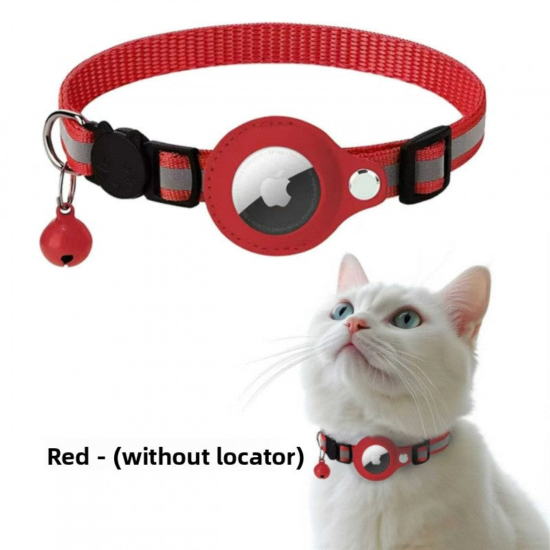 Slim polyester cat collar with bell and AirTag holder, tag not included, product image 6