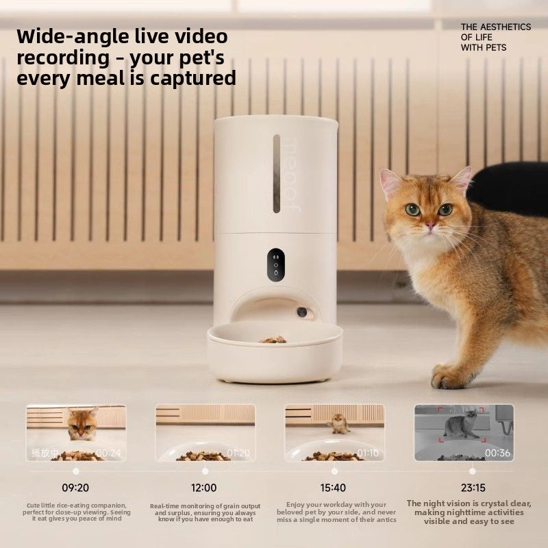Automatic Pet Feeder with 720p Camera, Wi-Fi Control and Sealed 1.5L Food Storage