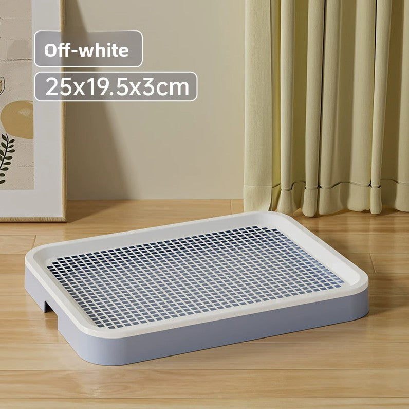 Black and white flat rabbit litter tray with grid, photo 10
